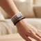 Wrapables Boho Hair Tie Bracelets for Women, No Damage Elastic Hair Bands, Hair Accessories for Thick and Thin Ponytails (20pcs), Grays